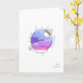 "今日、明日、いつも"折り畳まれたグリーティングカード カード (黄色い花)