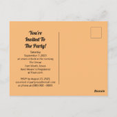 今日、祝福が誕生しました レトロ ヴィンテージ 誕生日招待状 ポストカード (裏面)