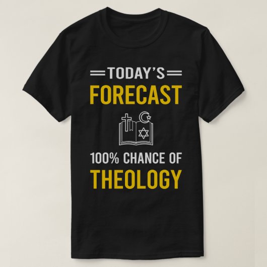 今日、神学神学者を予測する Tシャツ (デザイン正面)