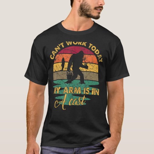 今日、私の腕はキャスト漁師Sasで働くことができない Tシャツ (正面)