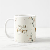 今日、私はキリストが私を許してくれると許す。 コーヒーマグカップ (左)