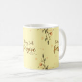 今日、私はキリストが私を許してくれると許す。 コーヒーマグカップ (正面右)