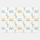 今日、私はキリストが私を許してくれると許す。 ラッピングペーパーシート (正面)