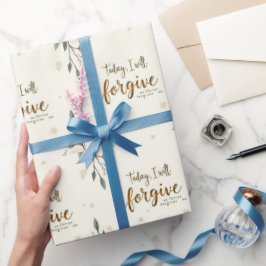 今日、私はキリストが私を許してくれると許す。 ラッピングペーパー