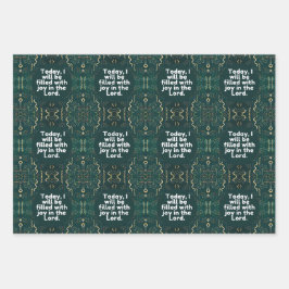 今日、私は主の喜びに満ちるだろう。 ラッピングペーパーシート
