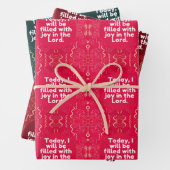 今日、私は主の喜びに満ちるだろう。 ラッピングペーパーシート (インサイチュ)