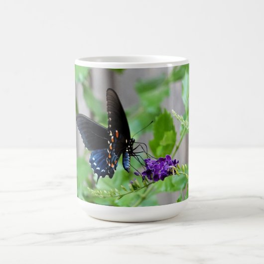 今日、私は喜びを選択する蝶かわいらし々 コーヒーマグカップ (中央)