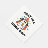 今日、私は深刻な幽霊コーヒーカボチャのハロウィーンだ スタンダードランチョンナプキン (角)