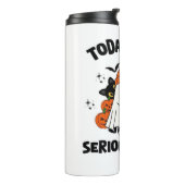今日、私は深刻な幽霊コーヒーカボチャのハロウィーンだ タンブラー (回転左)