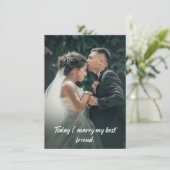 今日、私は私の最高の友人と結婚します。 エンクロージャーカード (スタンド正面)