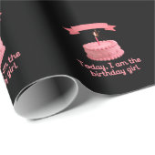 今日、私は誕生日の女の子祝:スタイル ラッピングペーパー (ロールコーナー)