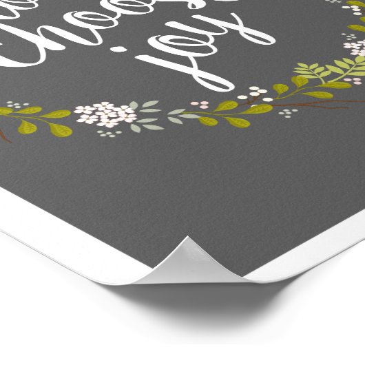 今日，選択ジョイ感動的引用文アートプリント ポスター (角)