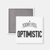 今日I楽観感じ視-冷蔵庫用マグネット マグネット (正面/裏面)