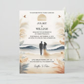 今春夏海ビーチ先結婚式 招待状 (スタンド正面)