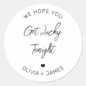 今晩の婚約は幸運だ結婚ろう ラウンドシール (正面)