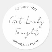 今晩の宝くじが当たることを結婚願う ラウンドシール (正面)