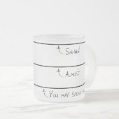 今曇らされたコーヒー・マグを話すことができます フロストグラスマグカップ (正面右)