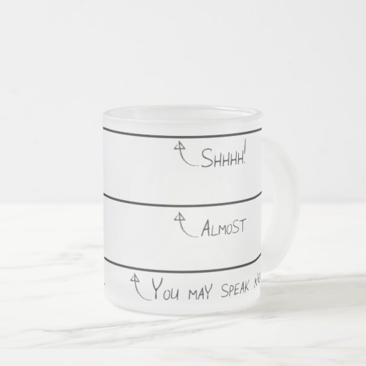 今曇らされたコーヒー・マグを話すことができます フロストグラスマグカップ (正面右)