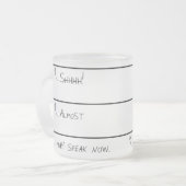 今曇らされたコーヒー・マグを話すことができます フロストグラスマグカップ (正面左)