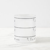 今曇らされたコーヒー・マグを話すことができます フロストグラスマグカップ (中央)