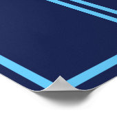 今月のテクノ表示の青い従業員 ポスター (角)