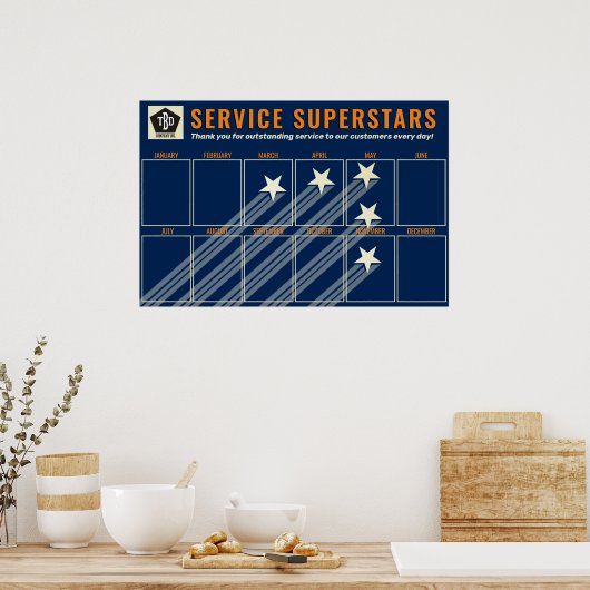 今月のトップパフォーマー写真のスター社員 ポスター (キッチン)