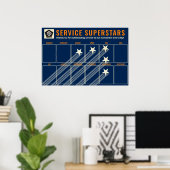 今月のトップパフォーマー写真のスター社員 ポスター (ホームオフィス)