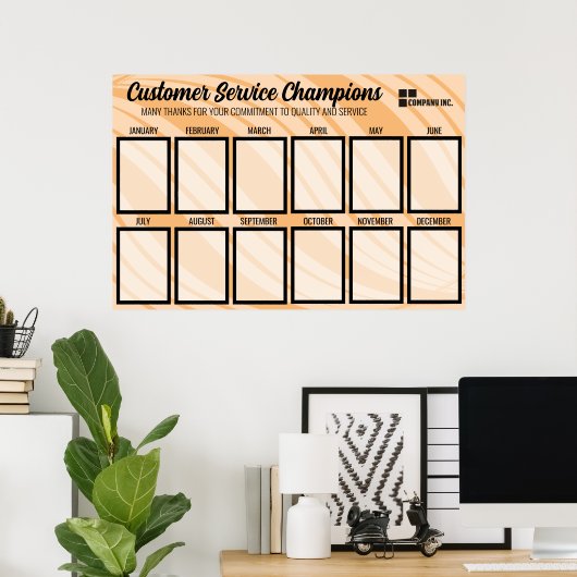 今月のフォトディスプレイのカラーウェーブ従業員 ポスター (ホームオフィス)