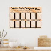 今月のフォトディスプレイのカラーウェーブ従業員 ポスター (キッチン)