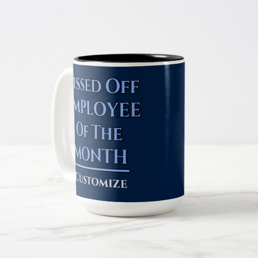 今月のユーモアのある従業員 ツートーンマグカップ (正面左)