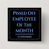 今月のユーモアのスクエアの従業員 缶バッジ (正面)