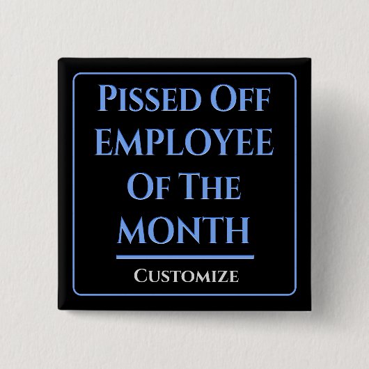 今月のユーモアのスクエアの従業員 缶バッジ (正面)