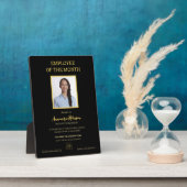 今月のロゴ写真賞プラークの従業員 フォトプラーク (側面)