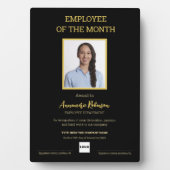 今月のロゴ写真賞プラークの従業員 フォトプラーク (正面)