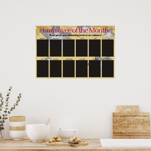 今月の写真ディスプレイのスター社員 ポスター (キッチン)