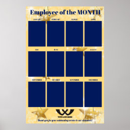 今月の写真ディスプレイのスター社員 ポスター