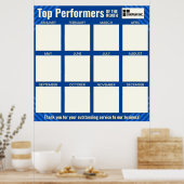 今月の写真ディスプレイのトップパフォーマー従業員 ポスター (キッチン)