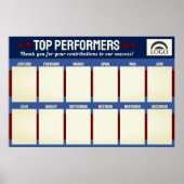今月の写真ディスプレイのトップパフォーマー従業員 ポスター (正面)