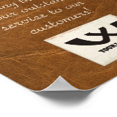 今月の写真ディスプレイのレザー従業員 ポスター (角)