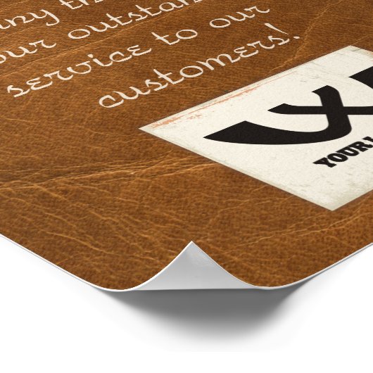 今月の写真ディスプレイのレザー従業員 ポスター (角)