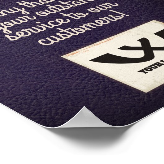 今月の写真ディスプレイの木革の従業員 ポスター (角)