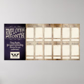 今月の写真ディスプレイの木革の従業員 ポスター (正面)