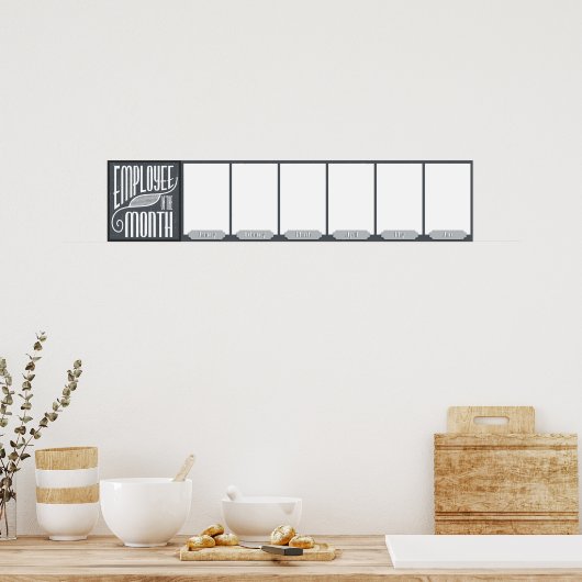 今月の写真ディスプレイのJAN-JUN従業員 ポスター (キッチン)