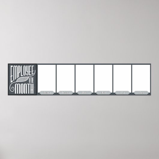 今月の写真ディスプレイのJAN-JUN従業員 ポスター (正面)