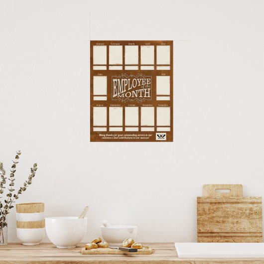 今月の写真表示ポスターのレザー従業員 ポスター (キッチン)