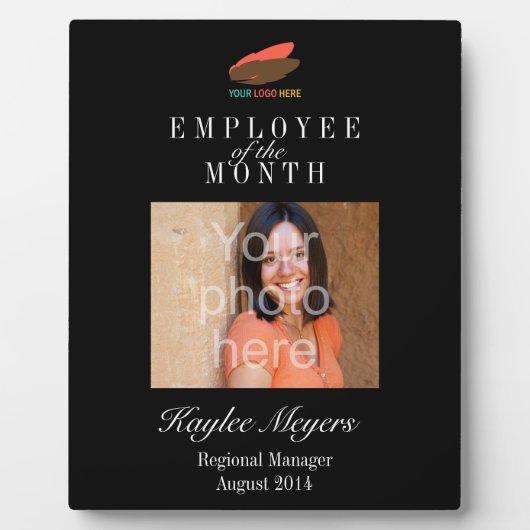 今月の写真賞のビジネスロゴ従業員 フォトプラーク (正面)