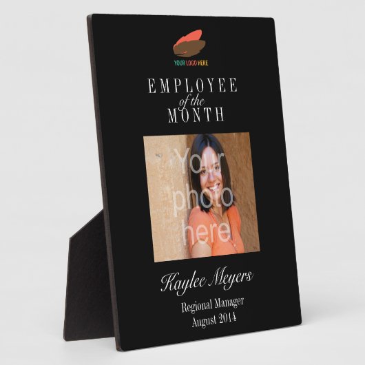 今月の写真賞のビジネスロゴ従業員 フォトプラーク (側面)