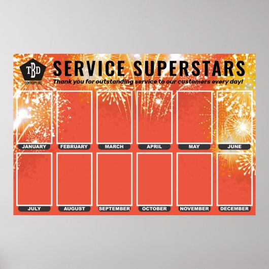 今月の花火写真表示従業員 ポスター (正面)