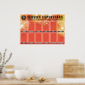 今月の花火写真表示従業員 ポスター (キッチン)