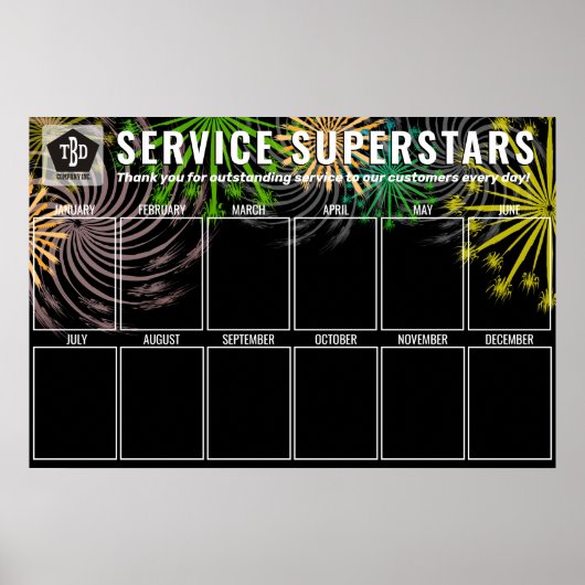 今月の花火写真表示従業員 ポスター (正面)